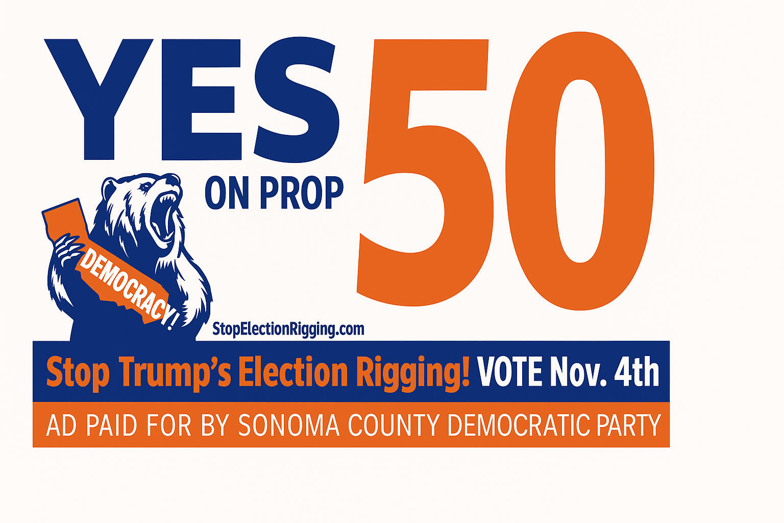 Yes on Prop 50.